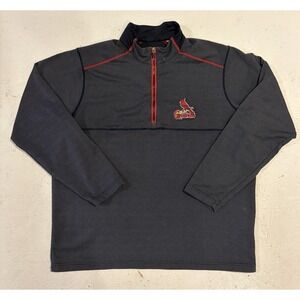 Antigua St Louis Cardinals Quarter Zip Pullover Mens XL MLB Embroidered Baseball
